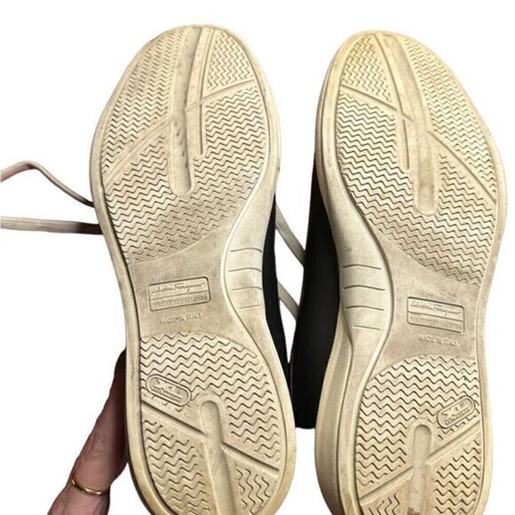 Rare Salvatore Ferragamo black leather sneakers women’s size 8. GUC - Picture 7 of 15